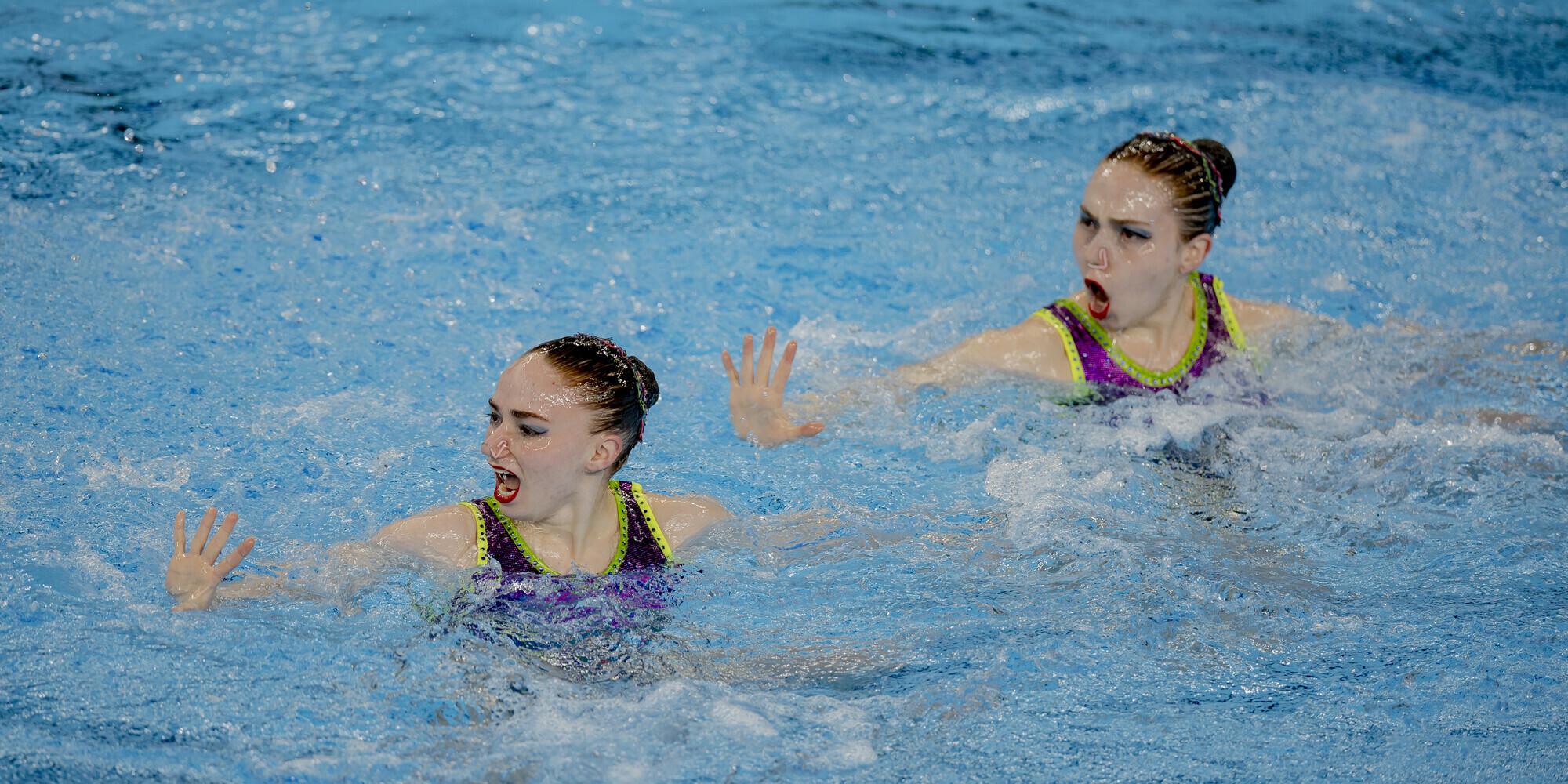 Klara und Johanna Bleyer bei ihrer WM-Kür.