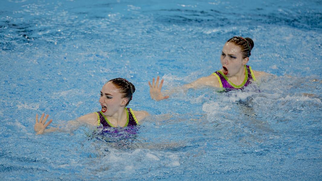 Klara und Johanna Bleyer bei ihrer WM-Kür.